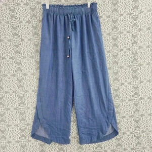Ava James Rayon blend  Pull on Wide leg Casual Pants S